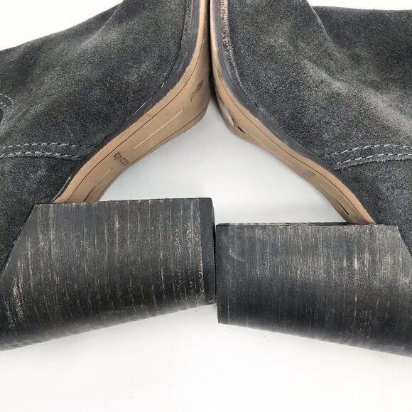 Dolce Vita Gray Suede Leather Soft Structure Western Style Heeled Ankle Boots - Picture 12 of 16